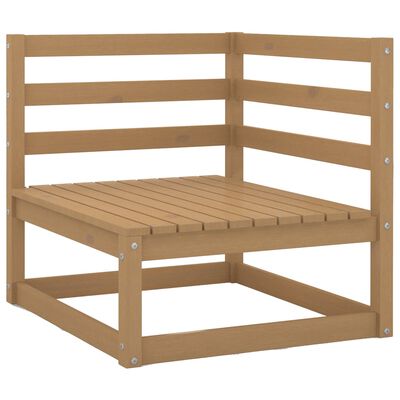 vidaXL Gartensofa 2-Sitzer Honigbraun Massivholz Kiefer