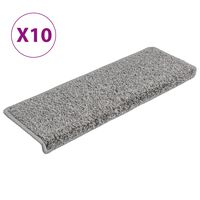 vidaXL Stufenmatten 10 Stk. 65x21x4 cm Grau