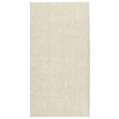 vidaXL Teppich ISTAN Hochflor Glänzend Creme 100x200 cm