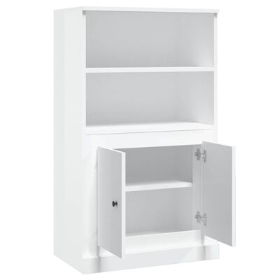 vidaXL Highboard Hochglanz-Weiß 60x35,5x103,5 cm Holzwerkstoff