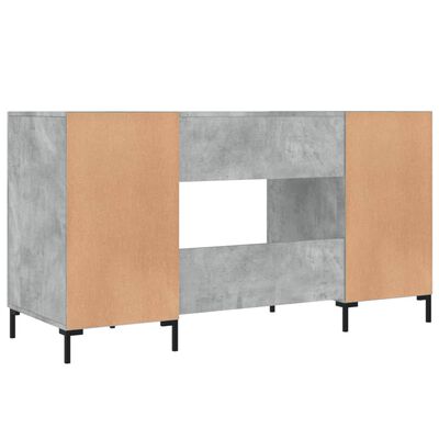 vidaXL Schreibtisch Betongrau 140x50x75 cm Holzwerkstoff