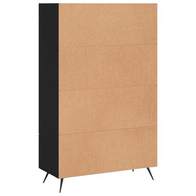 vidaXL Highboard Schwarz 69,5x31x115 cm Holzwerkstoff