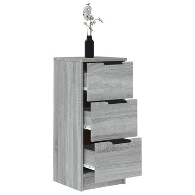 vidaXL Sideboards 2 Stk. Grau Sonoma 30x30x70 cm Holzwerkstoff