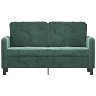 vidaXL 2-Sitzer-Sofa Dunkelgrün 120 cm Samt