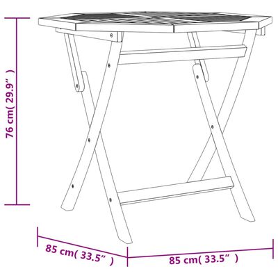 vidaXL 5-tlg. Garten-Essgruppe Massivholz Teak