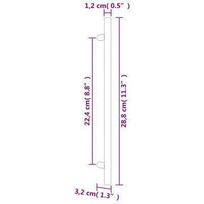 vidaXL Möbelgriffe 20 Stk. Bronzen 224 mm Edelstahl