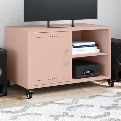 vidaXL TV-Schrank Rosa 68x39x43,5 cm Stahl