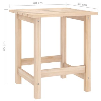 vidaXL Adirondack-Gartenstuhl mit Tisch Massivholz Tanne