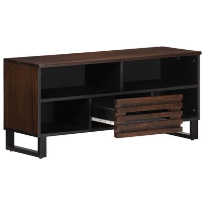 vidaXL TV-Schrank Braun 100x34x46 cm Massivholz Mango