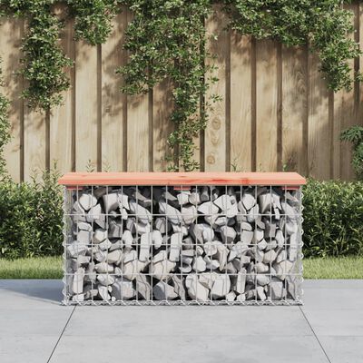 vidaXL Gartenbank aus Gabionen 83x31,5x42 cm Massivholz Douglasie