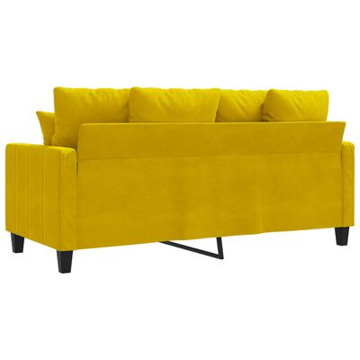 vidaXL 2-Sitzer-Sofa Gelb 140 cm Samt