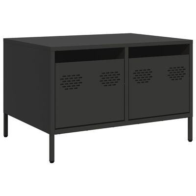 vidaXL TV-Schrank Schwarz 68x50x43,5 cm Kaltgewalzter Stahl