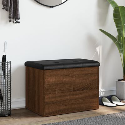 vidaXL Sitzbank mit Stauraum Braun Eiche 62x42x45 cm Holzwerkstoff