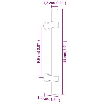 vidaXL Möbelgriffe 20 Stk. Silbern 96 mm Edelstahl