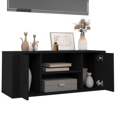 vidaXL TV-Schrank Schwarz 100x35x40 cm Holzwerkstoff