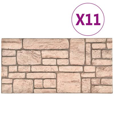 vidaXL 3D-Wandpaneele 11 Stk. Beige Backstein-Optik EPS