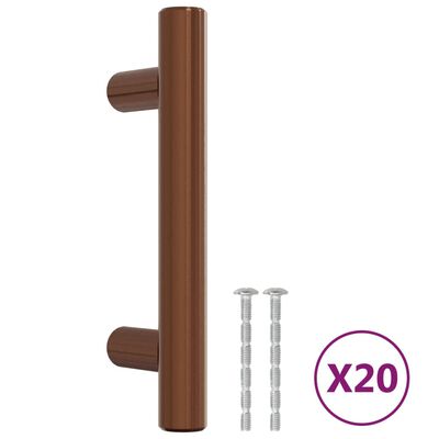 vidaXL Möbelgriffe 20 Stk. Bronzen 64 mm Edelstahl