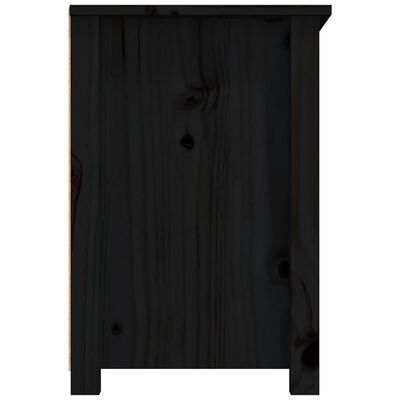 vidaXL TV-Schrank Schwarz79x35x52 cm Massivholz Kiefer