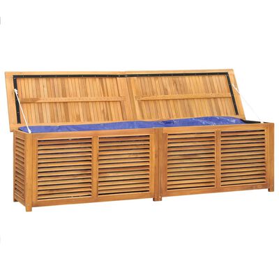 vidaXL Gartenbox mit Beutel 200x50x53 cm Massivholz Teak