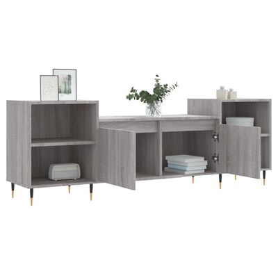 vidaXL TV-Schrank Grau Sonoma 160x35x55 cm Holzwerkstoff