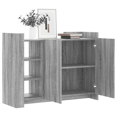 vidaXL Sideboard Grau Sonoma 100x35x75 cm Holzwerkstoff