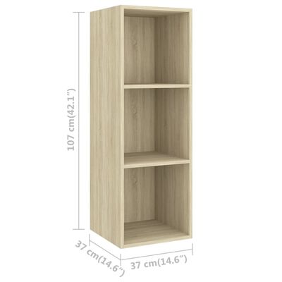 vidaXL 3-tlg. TV-Schrank-Set Sonoma-Eiche Holzwerkstoff