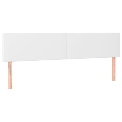 vidaXL LED Kopfteil Weiß 180x5x78/88 cm Kunstleder