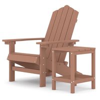 vidaXL Adirondack-Gartenstuhl mit Tisch HDPE Braun