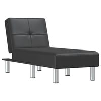 vidaXL Chaiselongue Schwarz Kunstleder