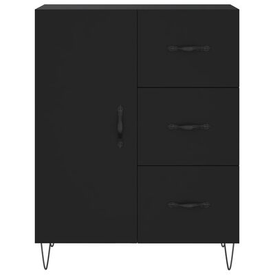 vidaXL Highboard Schwarz 69,5x34x180 cm Holzwerkstoff