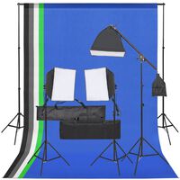 vidaXL Fotostudio-Set mit Beleuchtung und Hintergrund