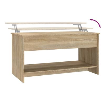 vidaXL Couchtisch Sonoma-Eiche 102x50x52,5 cm Holzwerkstoff