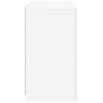 vidaXL Sideboard mit LED-Beleuchtung Weiß 60,5x37x67 cm