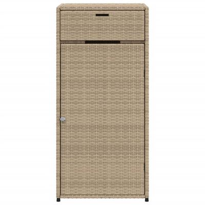 vidaXL Gartenschrank Beige 55x55x111 cm Poly Rattan