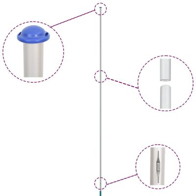 vidaXL Flagge Großbritanniens mit Mast 6,23 m Aluminium