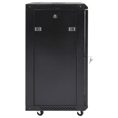 vidaXL 15U Netzwerkschrank 19" IP20 Schwarz 53x40x80 cm