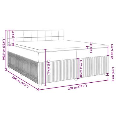 vidaXL Boxspringbett mit Matratze Rosa 200x200 cm Samt