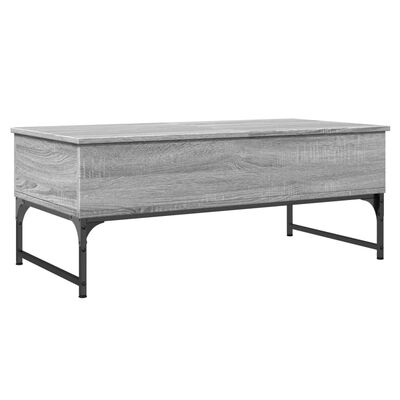 vidaXL Couchtisch Grau Sonoma 100x50x40 cm Holzwerkstoff und Metall