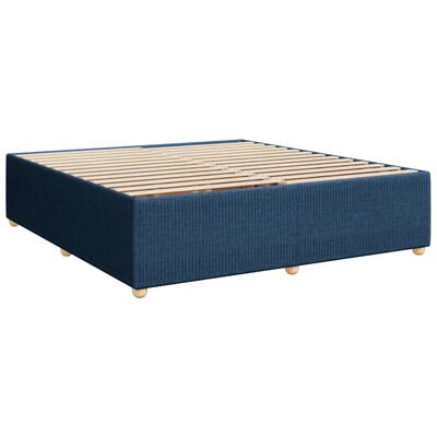 vidaXL Boxspringbett mit Matratze Blau 180x200 cm Stoff