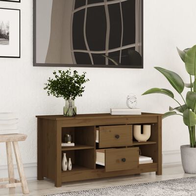 vidaXL TV-Schrank Honigbraun 103x36,5x52 cm Massivholz Kiefer