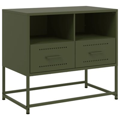 vidaXL TV-Schrank Olivgrün 68x39x60,5 cm Stahl