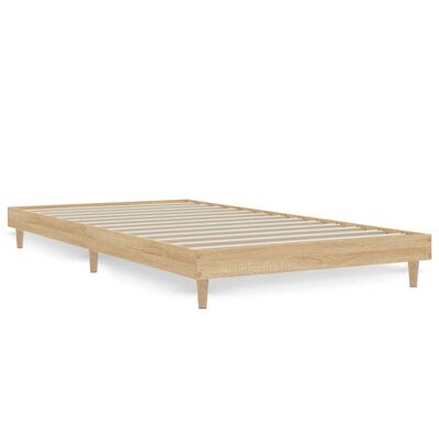 vidaXL Bettgestell ohne Matratze Sonoma-Eiche 90x200 cm Holzwerkstoff