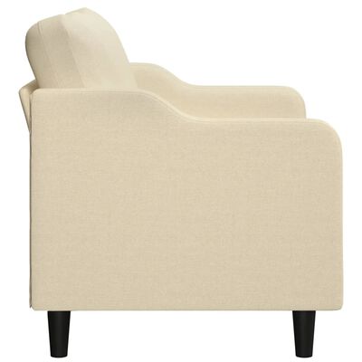 vidaXL 2-Sitzer-Sofa Creme 120 cm Stoff