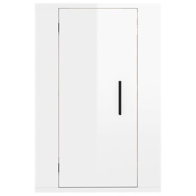 vidaXL TV-Wandschrank Hochglanz-Weiß 40x34,5x60 cm