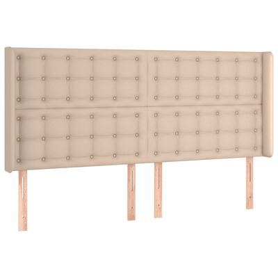 vidaXL Boxspringbett mit Matratze & LED Cappuccino-Braun 160x200cm