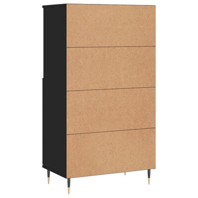 vidaXL Highboard Schwarz 60x36x110 cm Holzwerkstoff