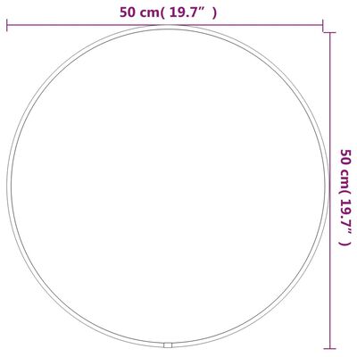 vidaXL Wandspiegel Silbern Ø 50 cm Rund