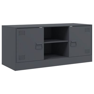 vidaXL TV-Schrank Anthrazit 99x39x44 cm Stahl