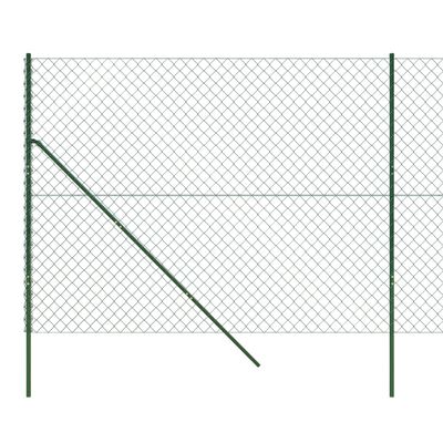 vidaXL Maschendrahtzaun Grün 1,4x25 m