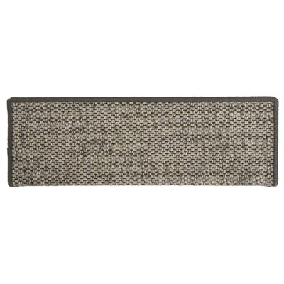 vidaXL Treppenmatten Selbstklebend Sisal 15Stk. 65x21x4cm Grau & Beige